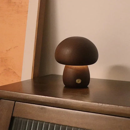 Touch-Controlled Minimalist Table Lamp with Mushroom Design