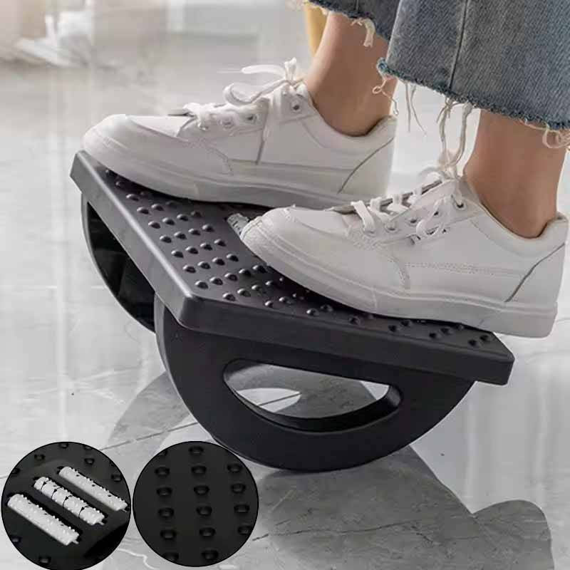 Ergonomic Footrest for Office Chair - Rocking Design with Massage Rollers