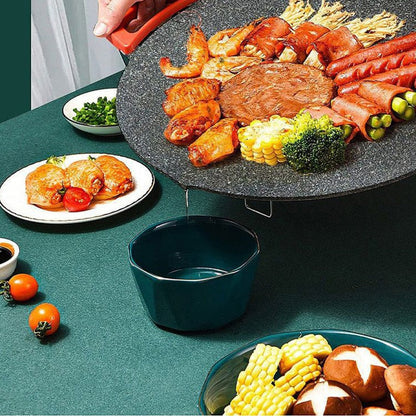 Indoor Electric Grill with Detachable Non-Stick Plate and Variable Heat Control