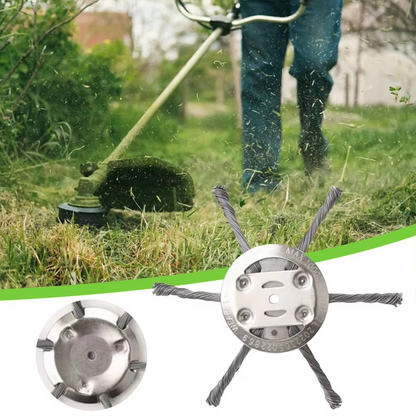 Durable Steel Wire Brush Head for Effective Cleaning and Trimming