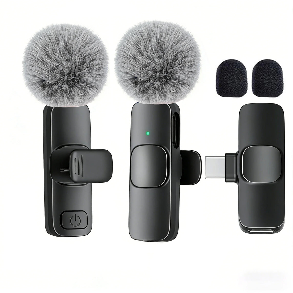 Clip-On Omnidirectional Lavalier Microphone with USB-C for Phone Recording