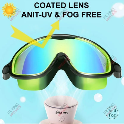 Swimming Goggles for Kids - Anti-Fog, Wide View, UV Protection, Ages 3-15