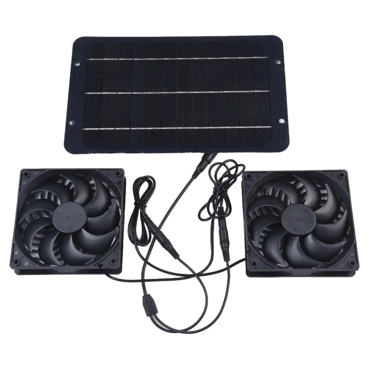 Eco-Friendly Dual Exhaust Ventilation System with 10W Solar Panel