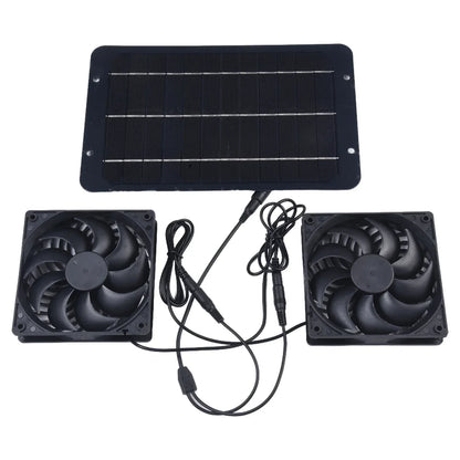 Eco-Friendly Dual Exhaust Ventilation System with 10W Solar Panel
