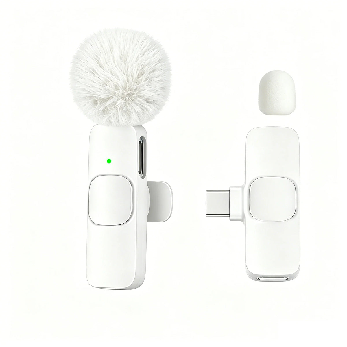 Clip-On Omnidirectional Lavalier Microphone with USB-C for Phone Recording