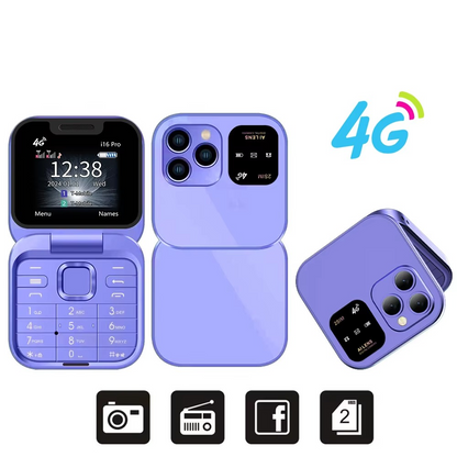 EasyView Flip Phone with Dual SIM and Extended Battery Life
