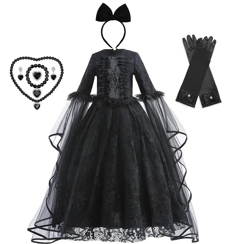 Majestic Villainess Costume Dress for Girls, Ages 4-6