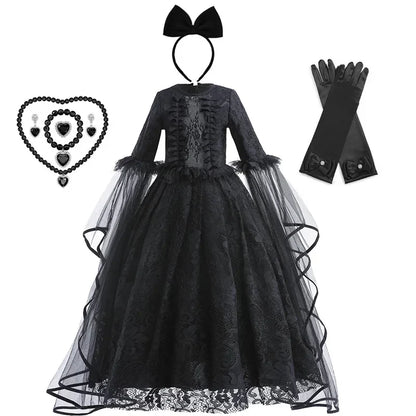 Majestic Villainess Costume Dress for Girls, Ages 4-6
