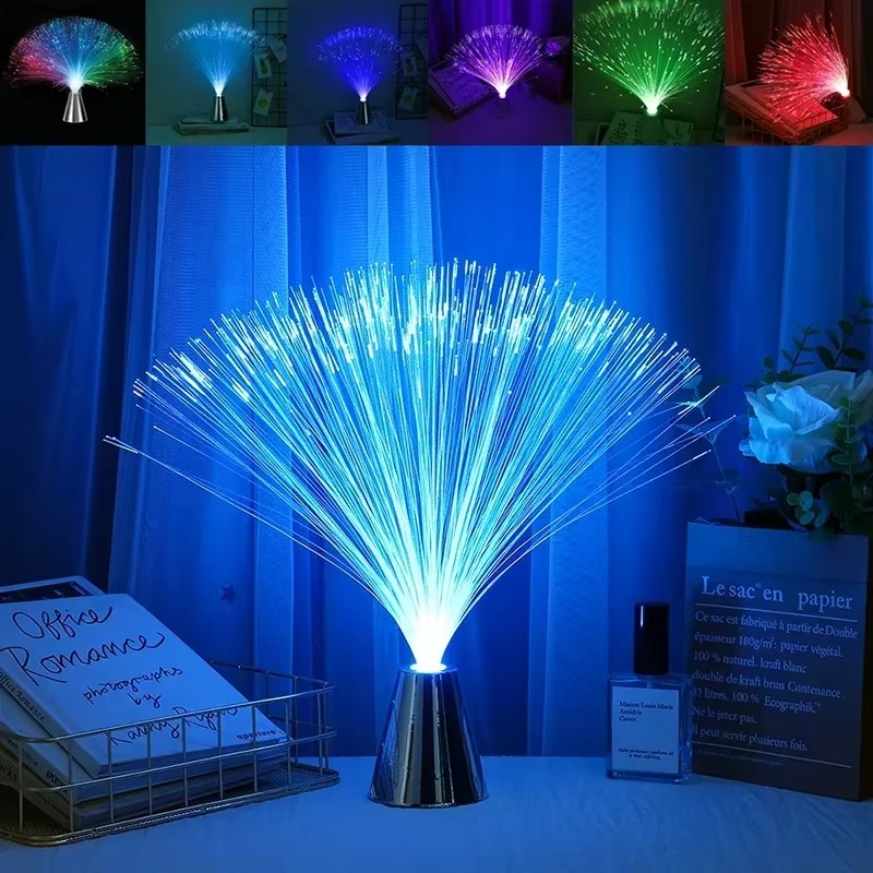 LED Starlight Lamp with Seven Color Options and Fiber Optic Design