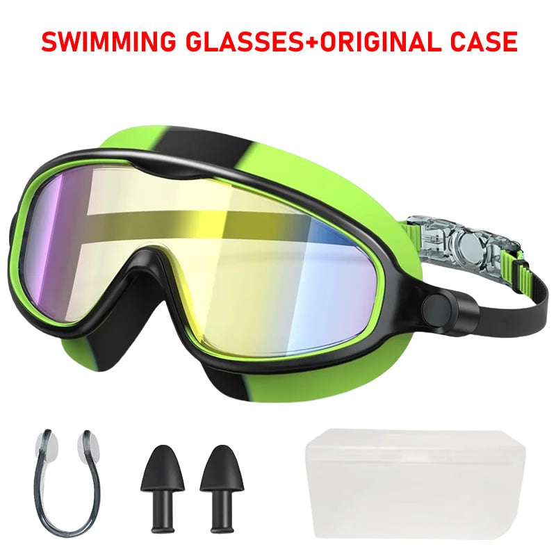 Swimming Goggles for Kids - Anti-Fog, Wide View, UV Protection, Ages 3-15