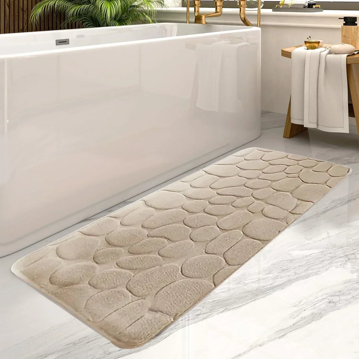 Quick-Dry Microfiber Bath Mat with Non-Slip Backing, 24x36 Inches