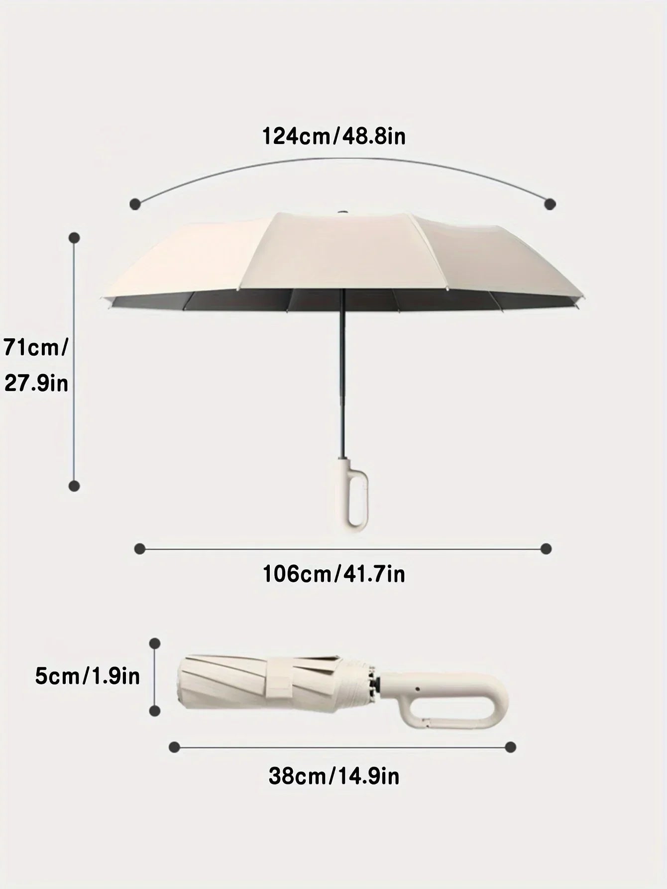 Portable Umbrella with Instant Open Mechanism and Storm-Resistant Design
