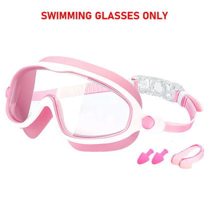 Swimming Goggles for Kids - Anti-Fog, Wide View, UV Protection, Ages 3-15