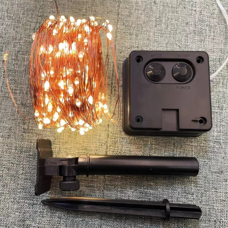 LED Garden Lights with Solar Power, Flexible Copper Wire & Auto Sensor
