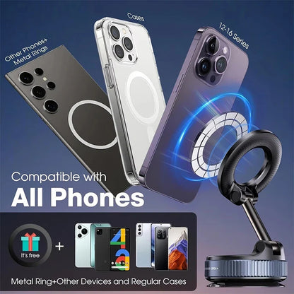 360-Degree Air Vent Phone Holder – Universal Magnetic Car Mount for Smartphones