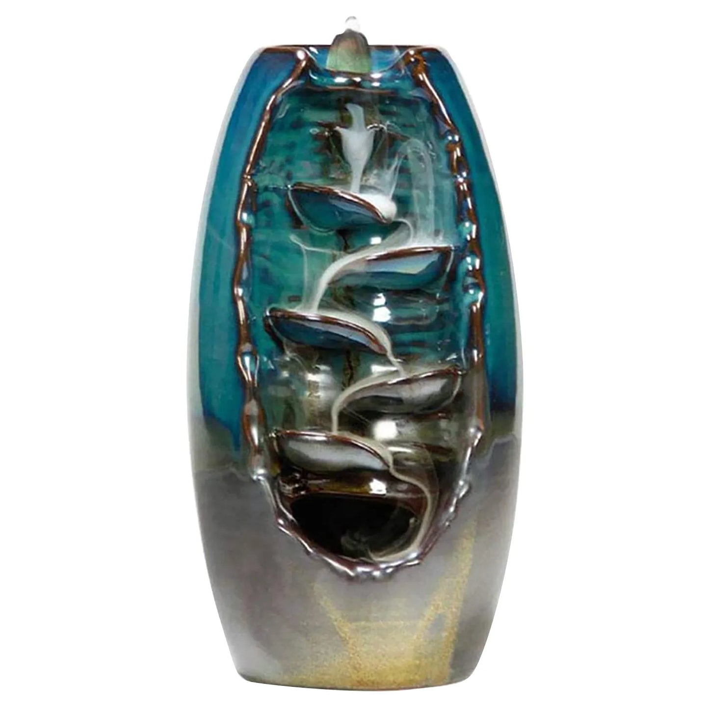 Serenity Cascade Ceramic Incense Holder with 50 Aroma Cones