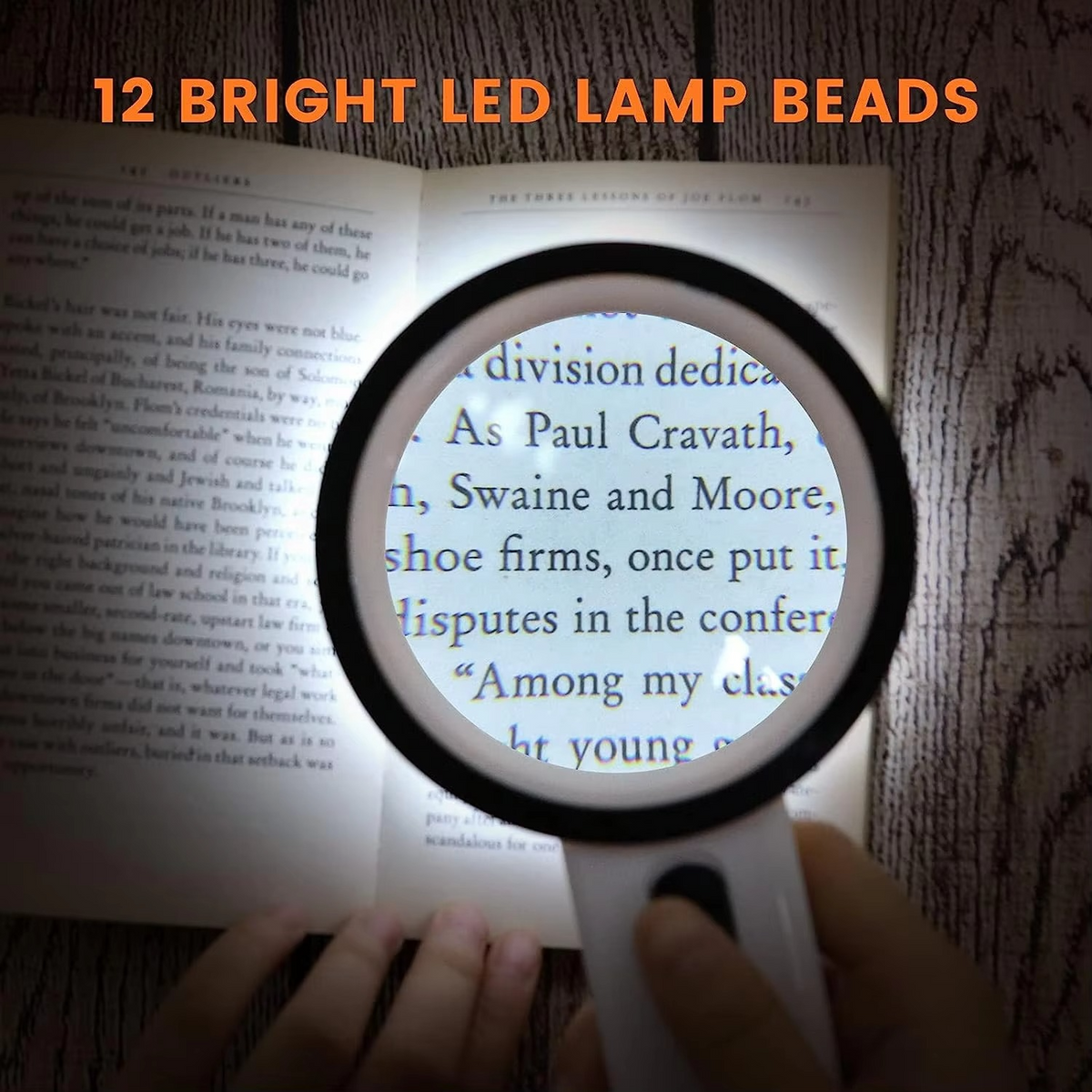Compact 30X LED Magnifier for Effortless Reading
