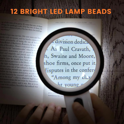 Compact 30X LED Magnifier for Effortless Reading