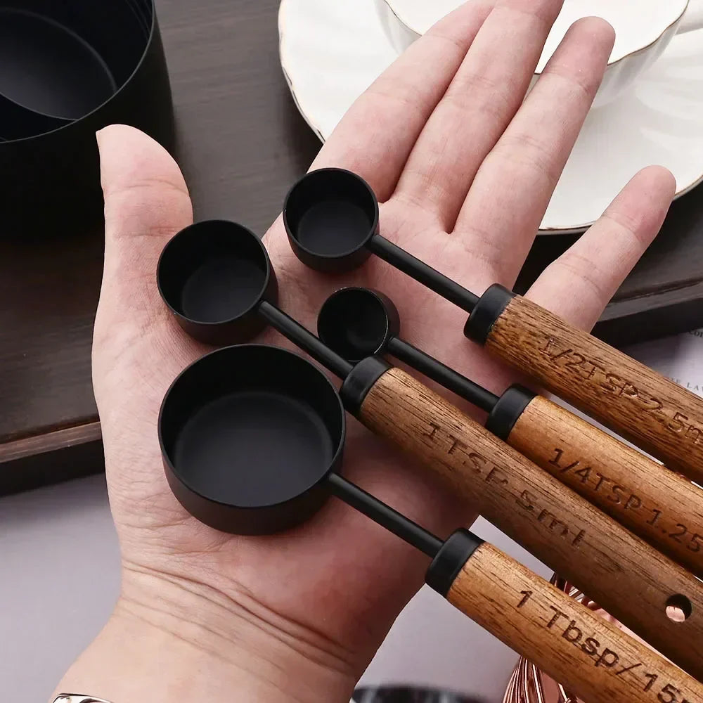 Precision Measuring Set with Wooden Handles – 8-Piece Collection