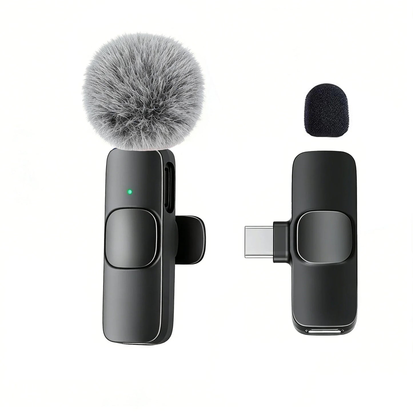 Clip-On Omnidirectional Lavalier Microphone with USB-C for Phone Recording