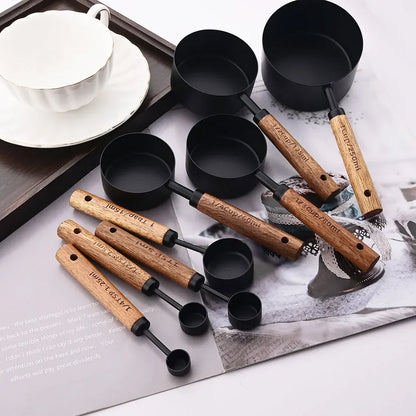Precision Measuring Set with Wooden Handles – 8-Piece Collection