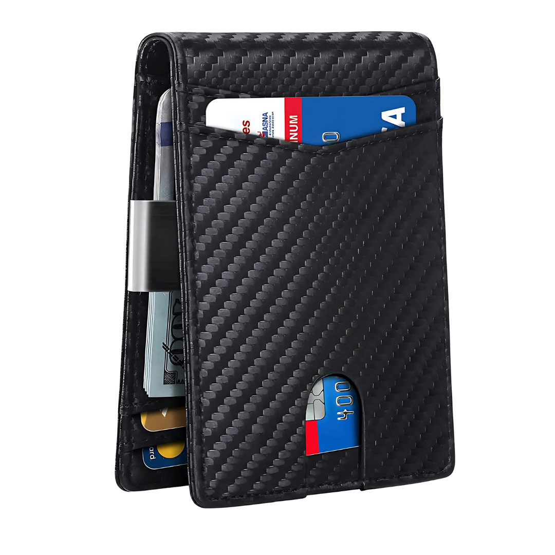 Men's Compact Leather Wallet with RFID Protection – Ultra-Slim Design