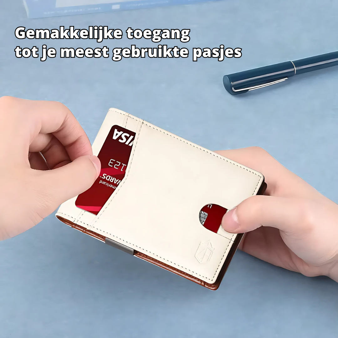 Men's Compact Leather Wallet with RFID Protection – Ultra-Slim Design