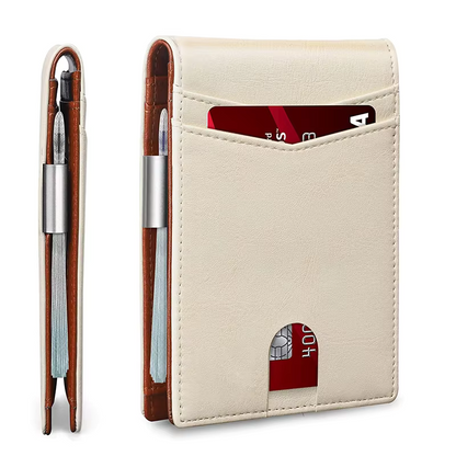 Men's Compact Leather Wallet with RFID Protection – Ultra-Slim Design