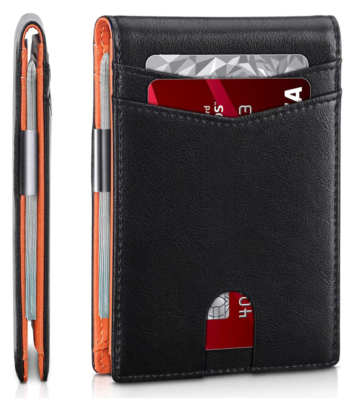 Men's Compact Leather Wallet with RFID Protection – Ultra-Slim Design
