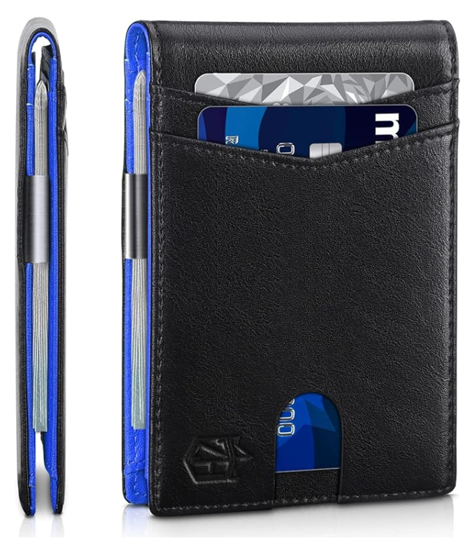 Men's Compact Leather Wallet with RFID Protection – Ultra-Slim Design