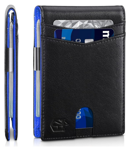 Men's Compact Leather Wallet with RFID Protection – Ultra-Slim Design