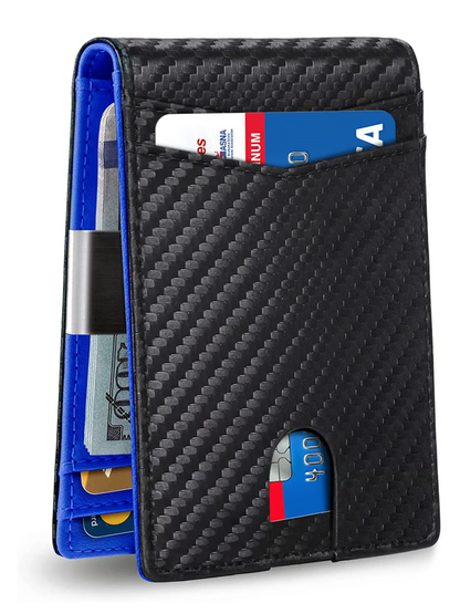Men's Compact Leather Wallet with RFID Protection – Ultra-Slim Design