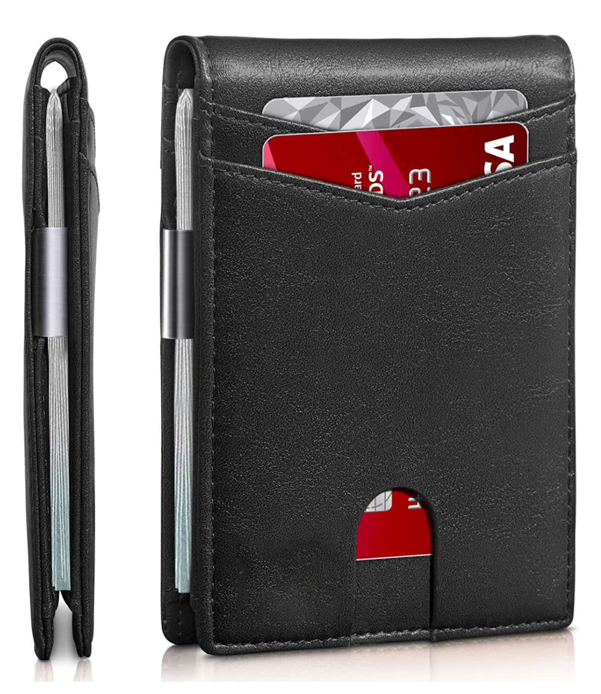 Men's Compact Leather Wallet with RFID Protection – Ultra-Slim Design