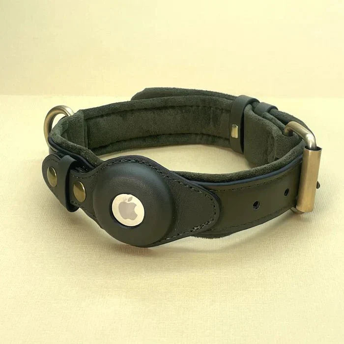 Eco-Friendly Leather Dog Collar – Waterproof Design for Comfortable Tracking