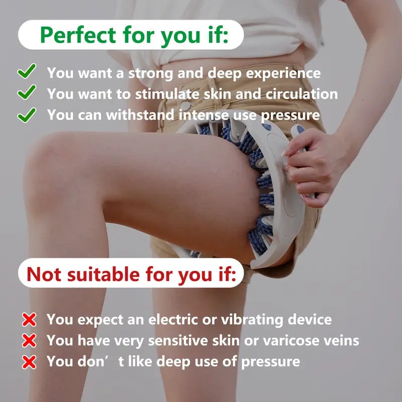 360° Deep-Tissue Massage Roller for Cellulite Relief – Customizable Design