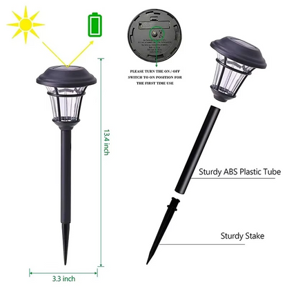 Waterproof Solar Ground Light with Dusk-to-Dawn Auto Sensor