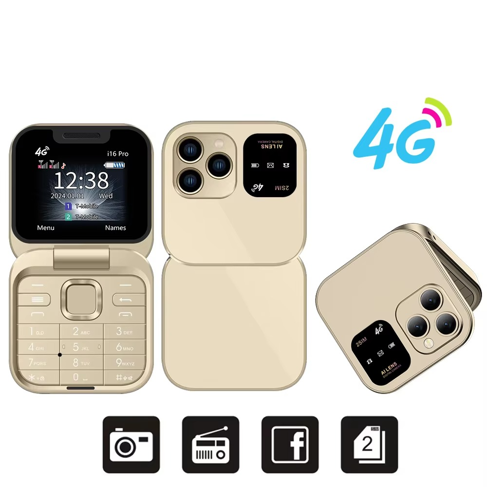EasyView Flip Phone with Dual SIM and Extended Battery Life