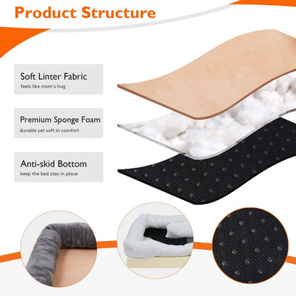 Comfort Haven Orthopedic Dog Bed with Washable Cover