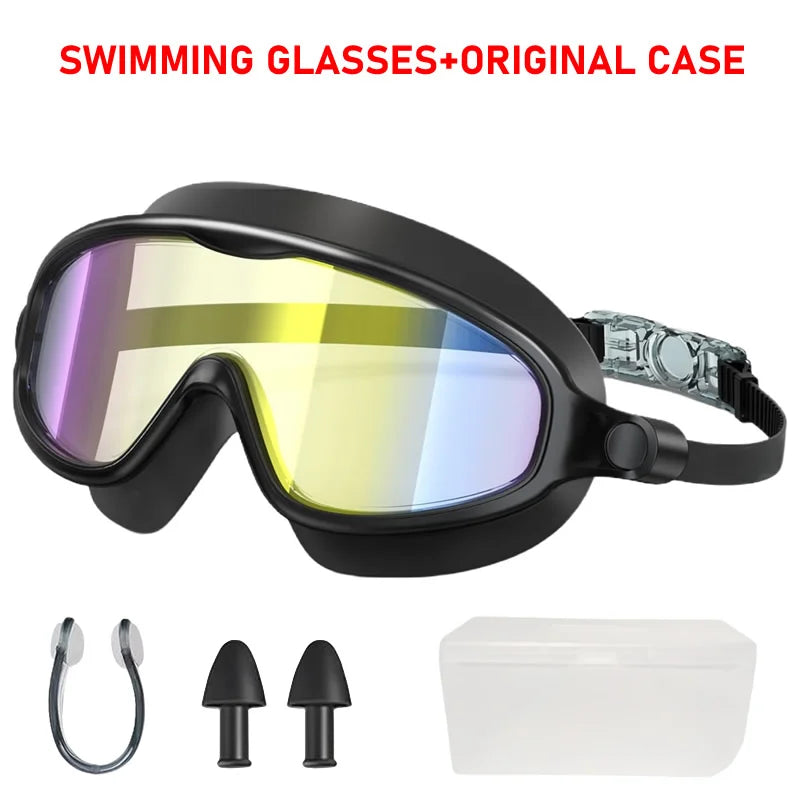 Swimming Goggles for Kids - Anti-Fog, Wide View, UV Protection, Ages 3-15