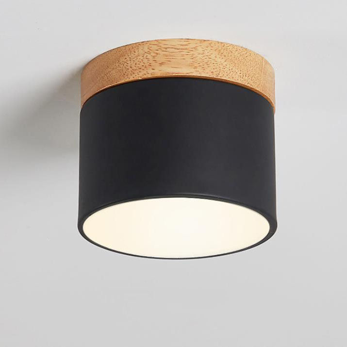 Compact Scandinavian Ceiling Light with Switchable 3-Color LED Feature