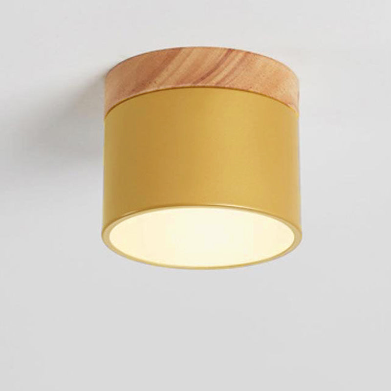 Compact Scandinavian Ceiling Light with Switchable 3-Color LED Feature