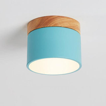 Compact Scandinavian Ceiling Light with Switchable 3-Color LED Feature