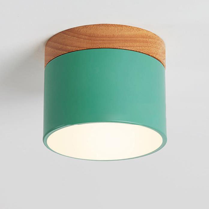 Compact Scandinavian Ceiling Light with Switchable 3-Color LED Feature