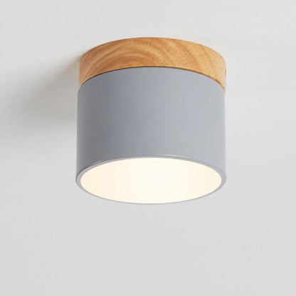 Compact Scandinavian Ceiling Light with Switchable 3-Color LED Feature