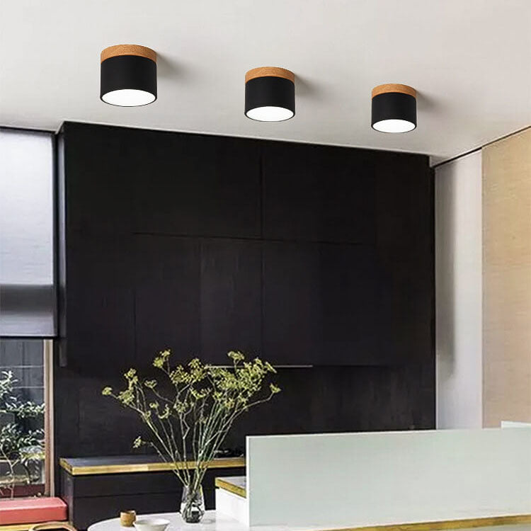 Compact Scandinavian Ceiling Light with Switchable 3-Color LED Feature