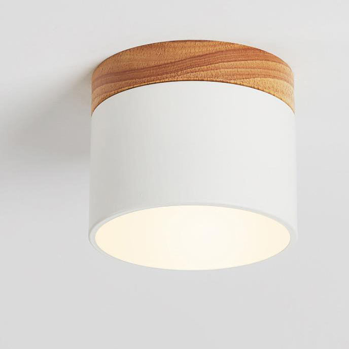 Compact Scandinavian Ceiling Light with Switchable 3-Color LED Feature
