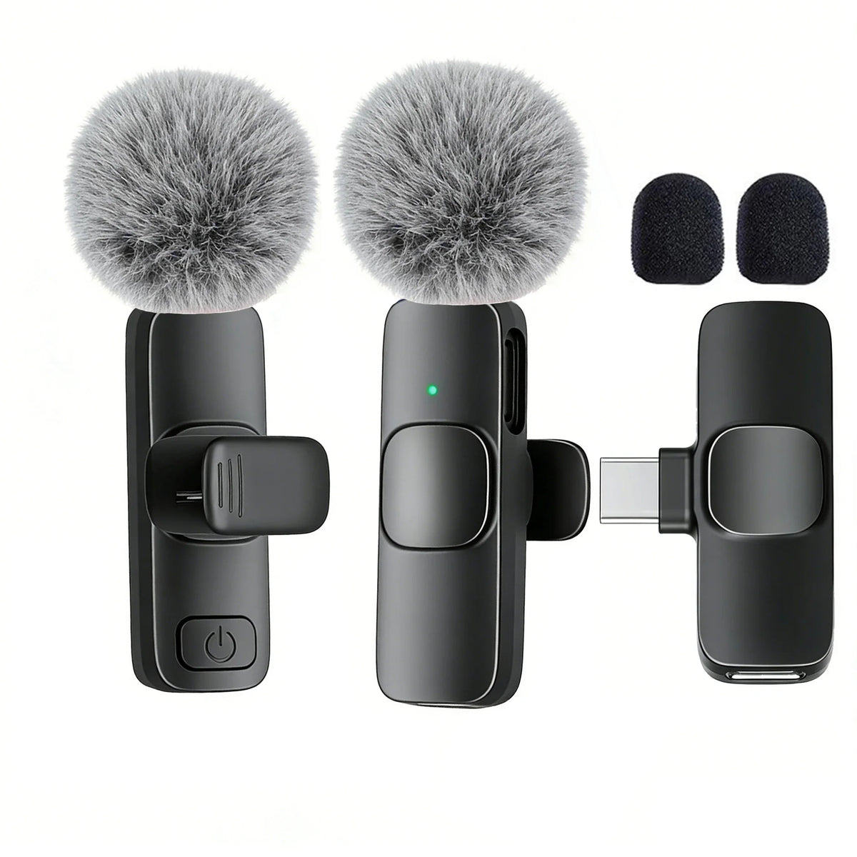 Clip-On Omnidirectional Lavalier Microphone with USB-C for Phone Recording