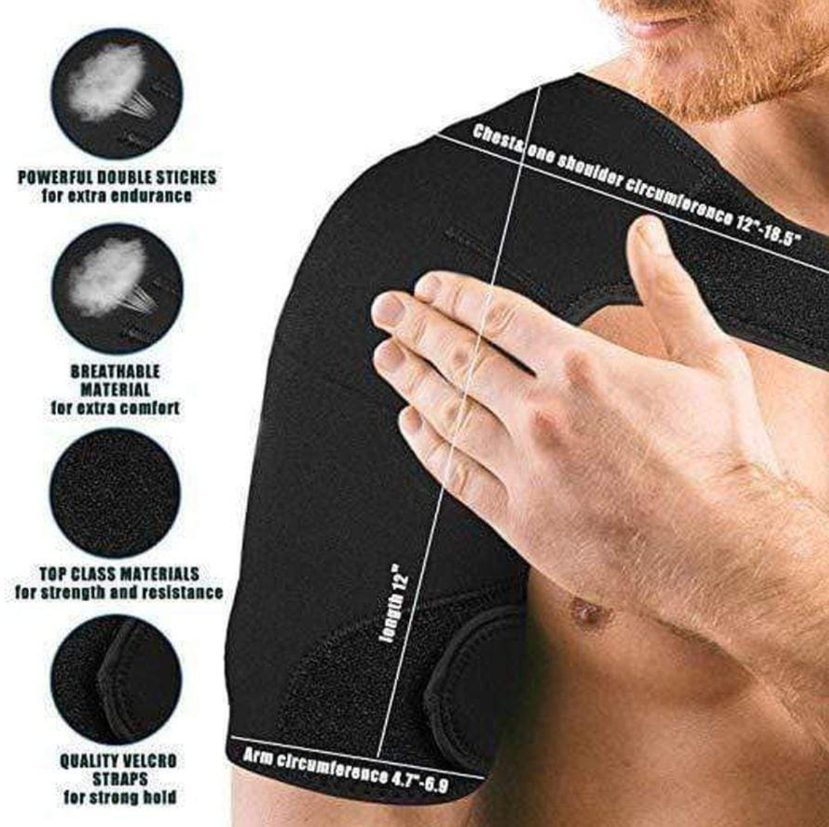 Adjustable Neoprene Compression Sleeve for Women's Shoulder Support