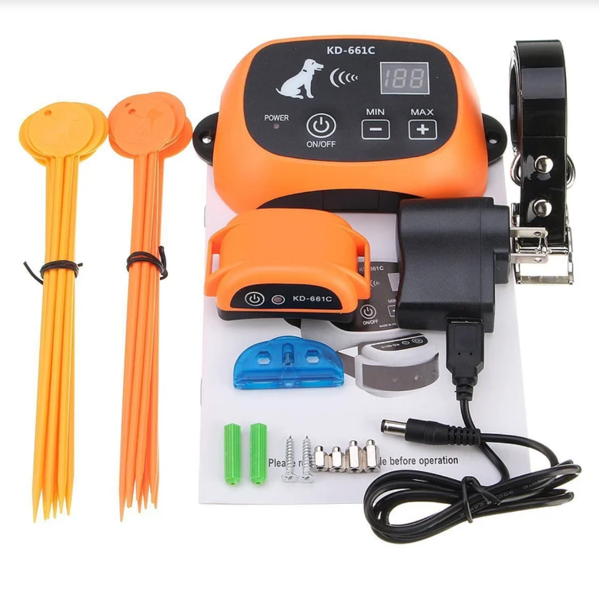 Waterproof Rechargeable Shock Collar with Electric Fence and 5 Static Levels