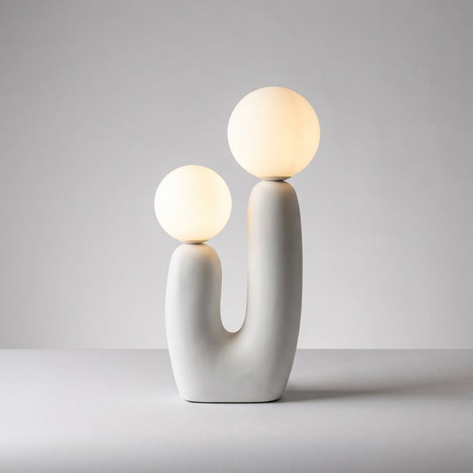 Adjustable Lighting Dual Globe Ambient Lamp – Minimalist Sculptural Design